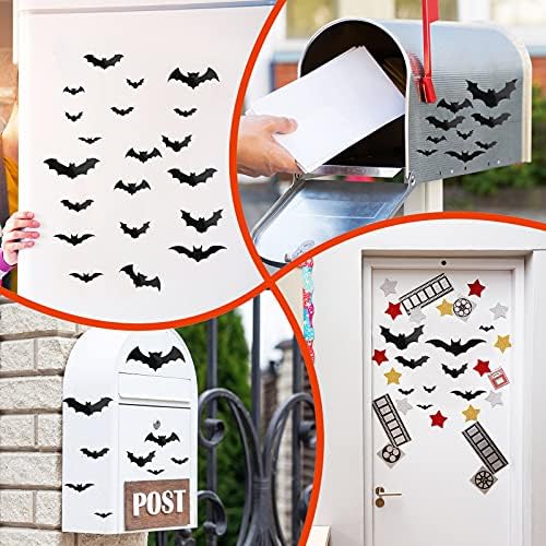 Flutesan 28 Pieces Halloween Bats Car Magnet 4 Sizes, Black