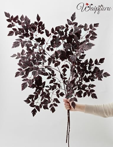 Waipfaru 36" Fall Stems for Vases, Artificial Cimicifuga Stems (3pcs)