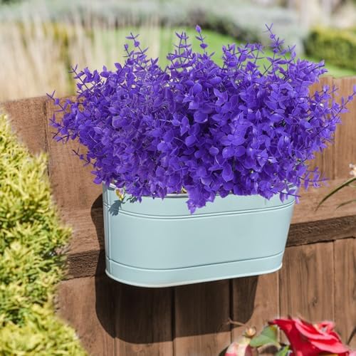 RECUTMS Artificial Plants Outdoor Artificial Ferns for Spring Outdoors 8Pcs