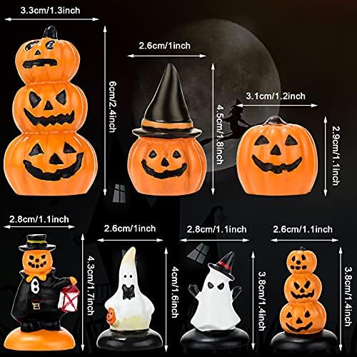 Jetec 12 Pcs Halloween Miniature Figurines for Tiered Tray Decor