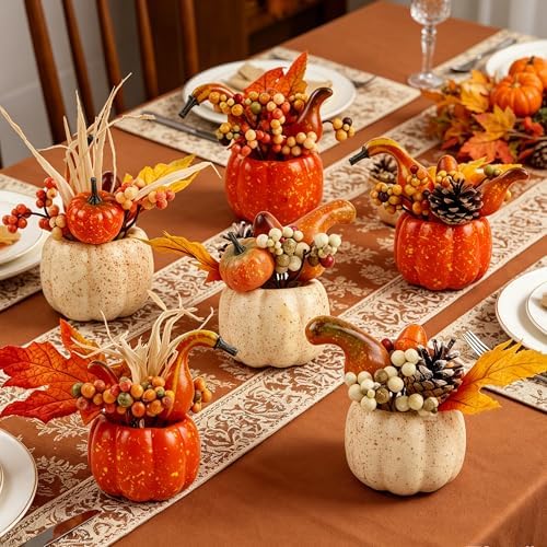 winemana Fall Decorations for Home Table Centerpiece Fake Pumpkin Decor