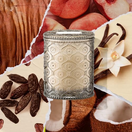 LA JOLIE MUSE Island Coconut Vanilla Scented Candles for Home, Soy, 40 Hrs