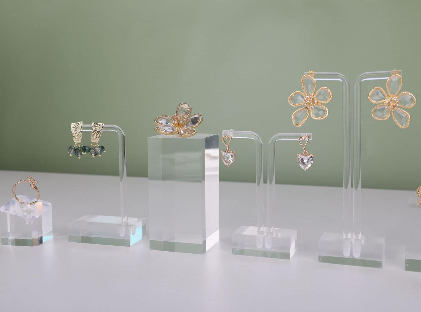 jewelry stand display risers / 57 x 3.15 / 1.57 L X1. H Inch / Clear