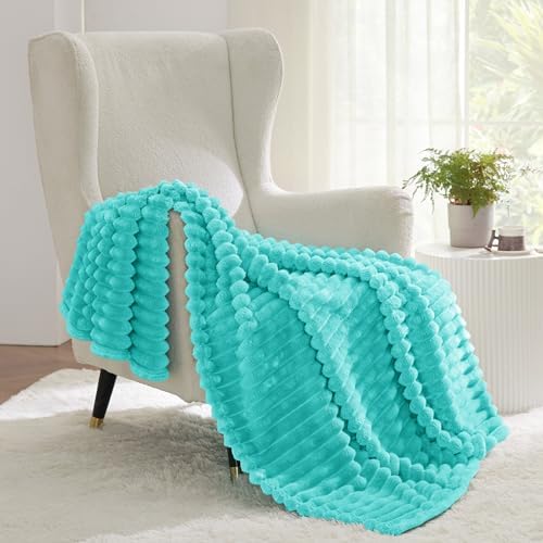 Bedsure Soft Throw Blanket for Couch Decor Gifts Blue Fog 50"x70"