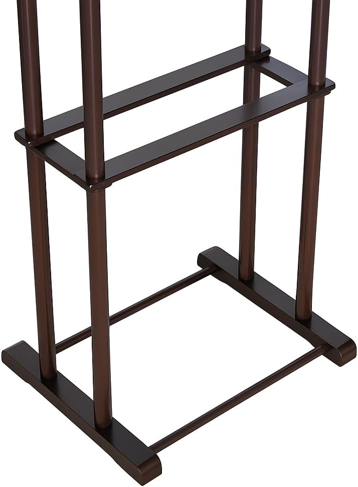 Proman Products Sakura Twin Valet with Wooden Hanger, Trouser Bar & Tie Bar, Walnut