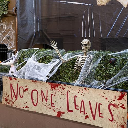 71" x 20" Halloween Bloody Banner, Extra Large Halloween Yard Sign Banner
