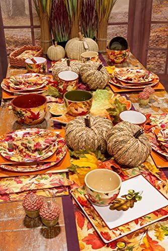 Boston International Pumpkin Décor Autumn & Fall Decorations, Small, Woven Wicker