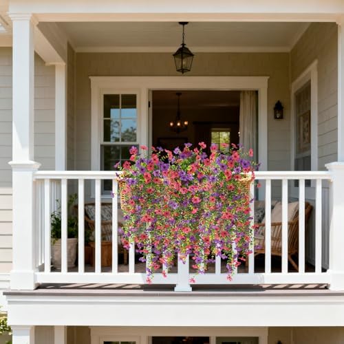 Hommyea Artificial Fake Fall Flowers Plants for Outdoors Mums Home Decor