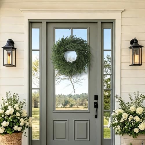 26" Christmas Norfolk Pine Wreath for Front Door (1, Wreath)