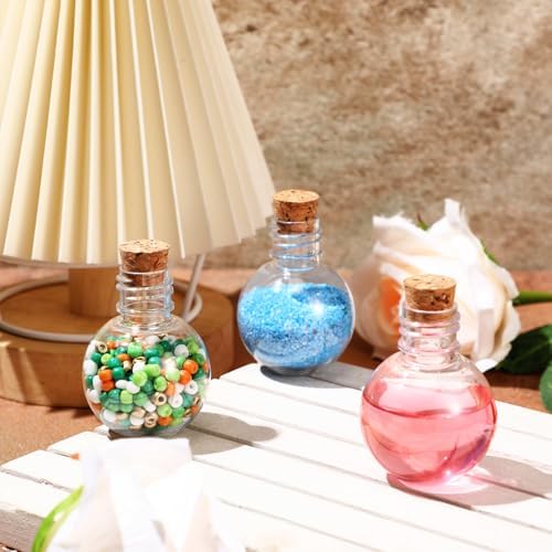 Bokon 25 Pack 1oz Plastic Mini Potion Bottles with Corks