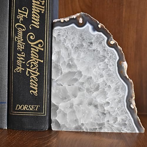 Agate Bookends / Natural / A+ Grade 4 - 6 Lbs