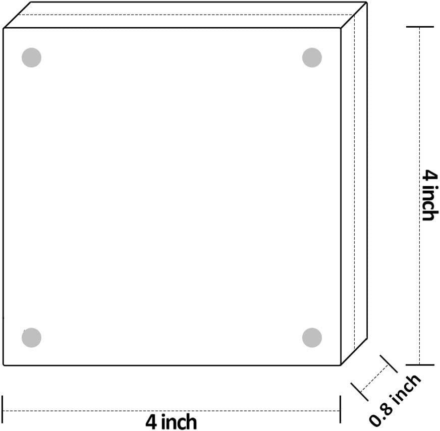 NIUBEE 4x4 Acrylic Frames 5 Pack, Double Sided Clear Picture Display