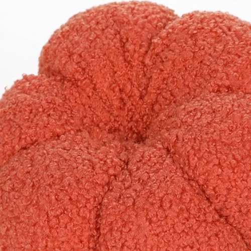 6" Fake Fall Pumpkin Decorations for Home, 3 Pcs Artificial Big Fabric Pumpkins Autumn Decor Faux Pumpkins for Decorating, Fall Wedding Table Centerpiece Mantel Harvest Decor, Halloween, Thanksgiving