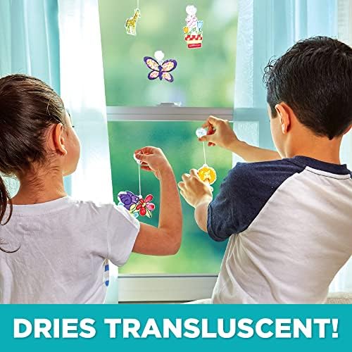 Horizon Group USA 10-Pack Suncatcher Art Pens – 10 Colors, 10ML Each – Kids’ Window Art Supplies, Refill Pens for Suncatchers, Arts and Crafts Activity
