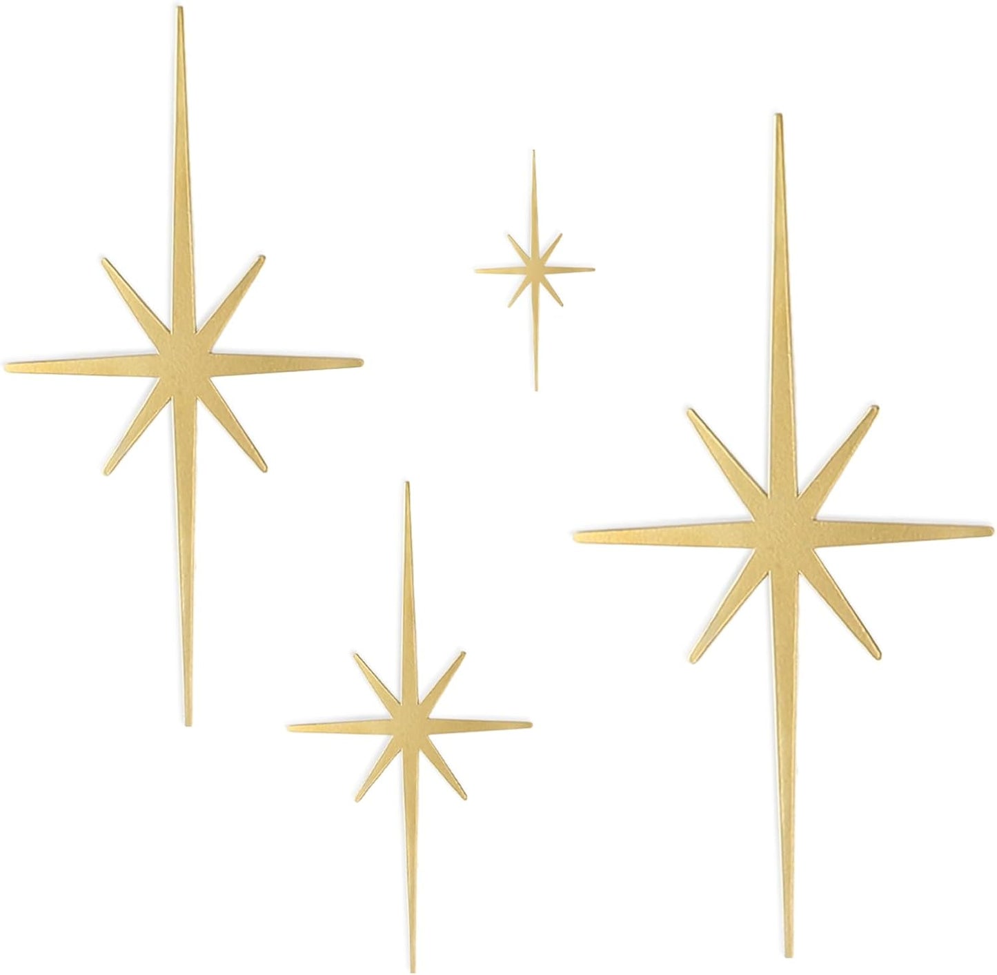 4 Piece Cast Metal Art Set / Gold