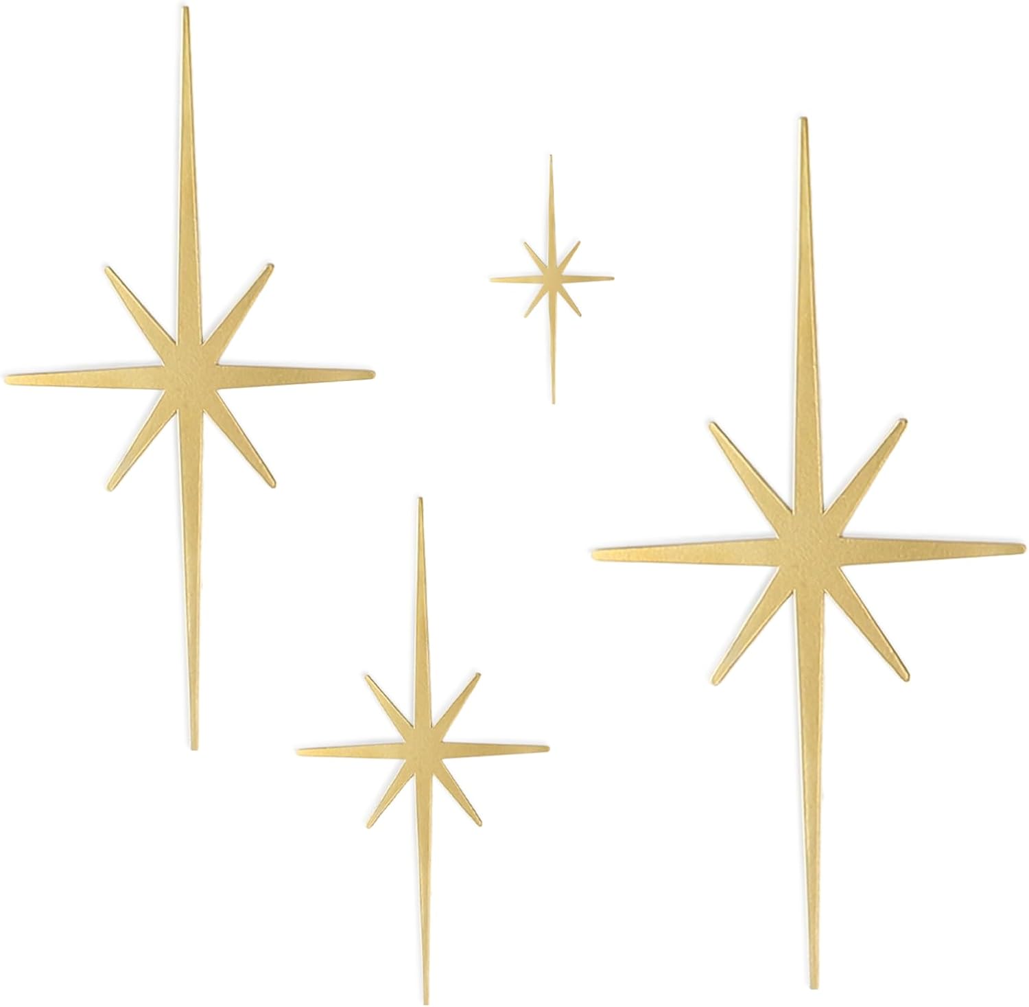 4 Piece Cast Metal Art Set / Gold