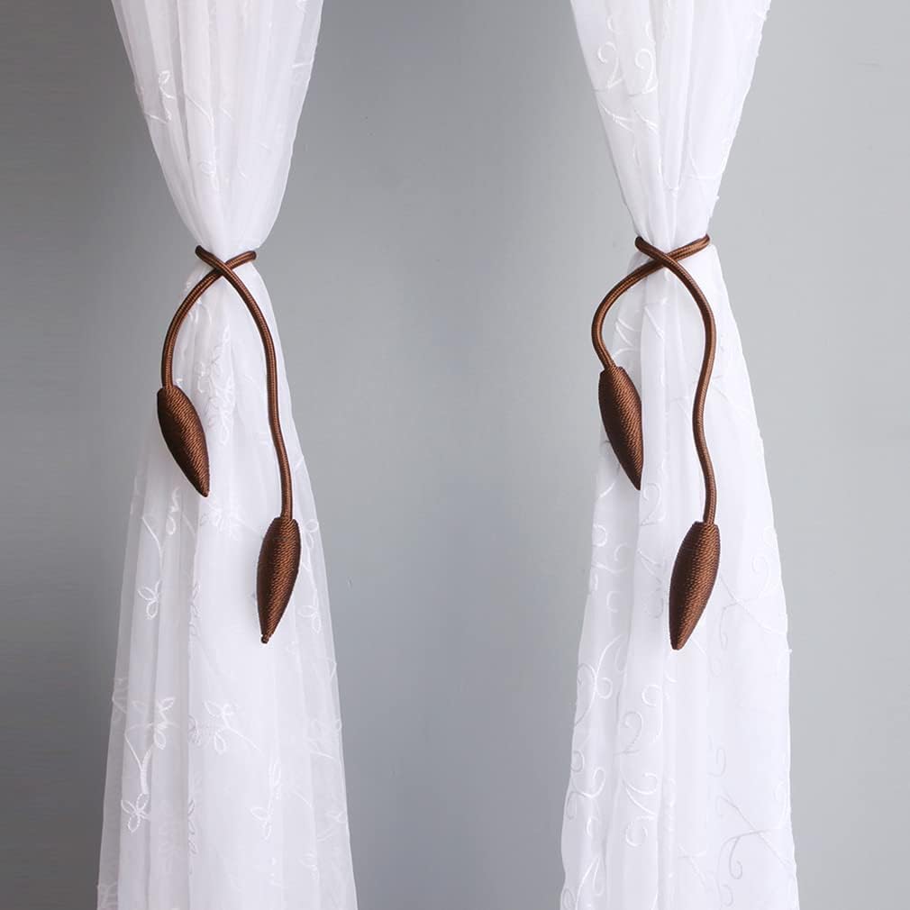 Valea Home 4 Pieces Curtain Tiebacks Clips Creative Window Drape Twist Tie Backs European Style Custom Made Curtain