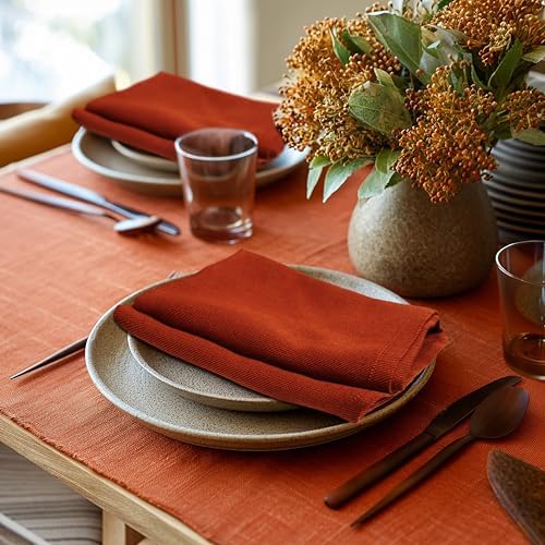 COTTON CRAFT Thanksgiving Cloth Napkins - Set of 12 Soft 100% Cotton Napkin