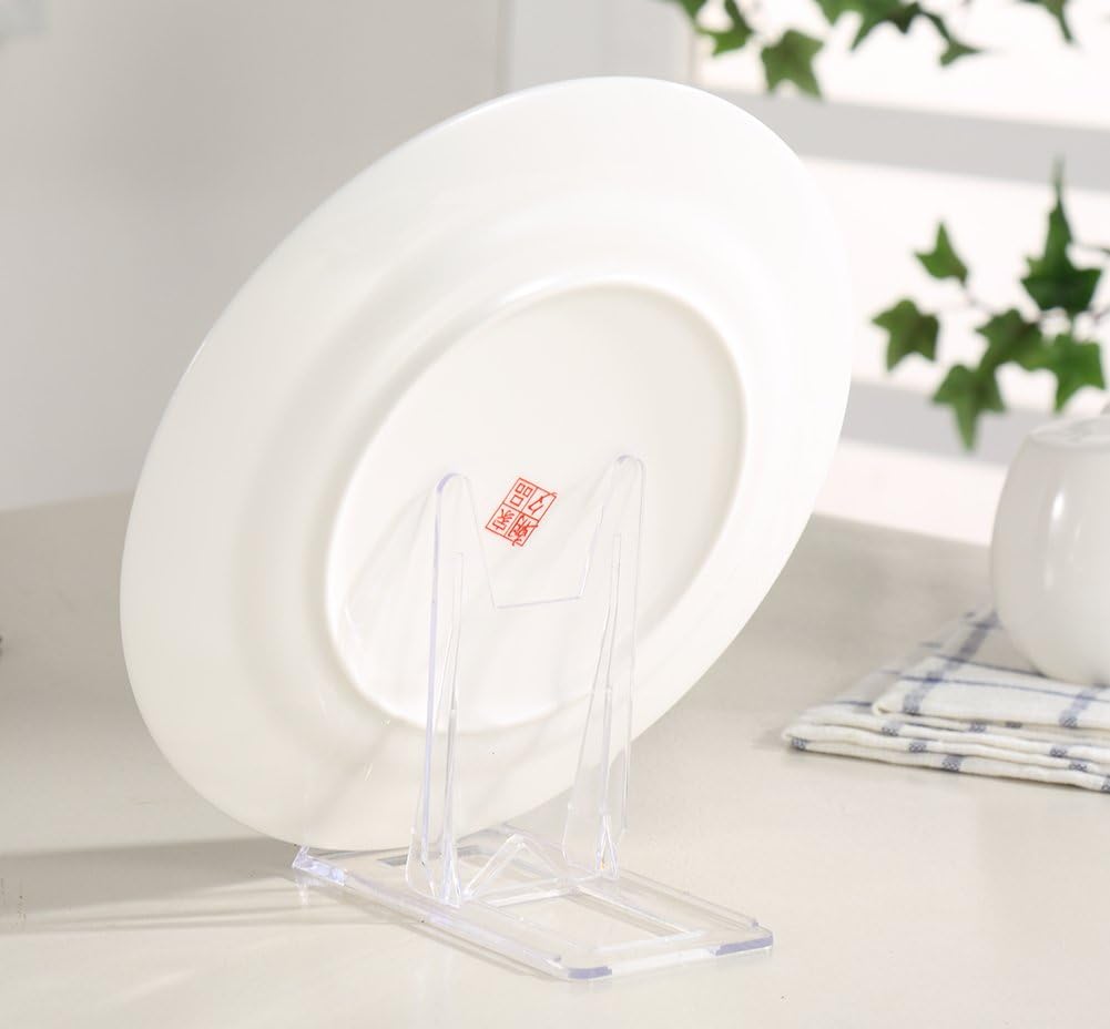 Plate Stands for Display / Transparent / Suitable for 5"-9 / 9 Inch / Set of 6