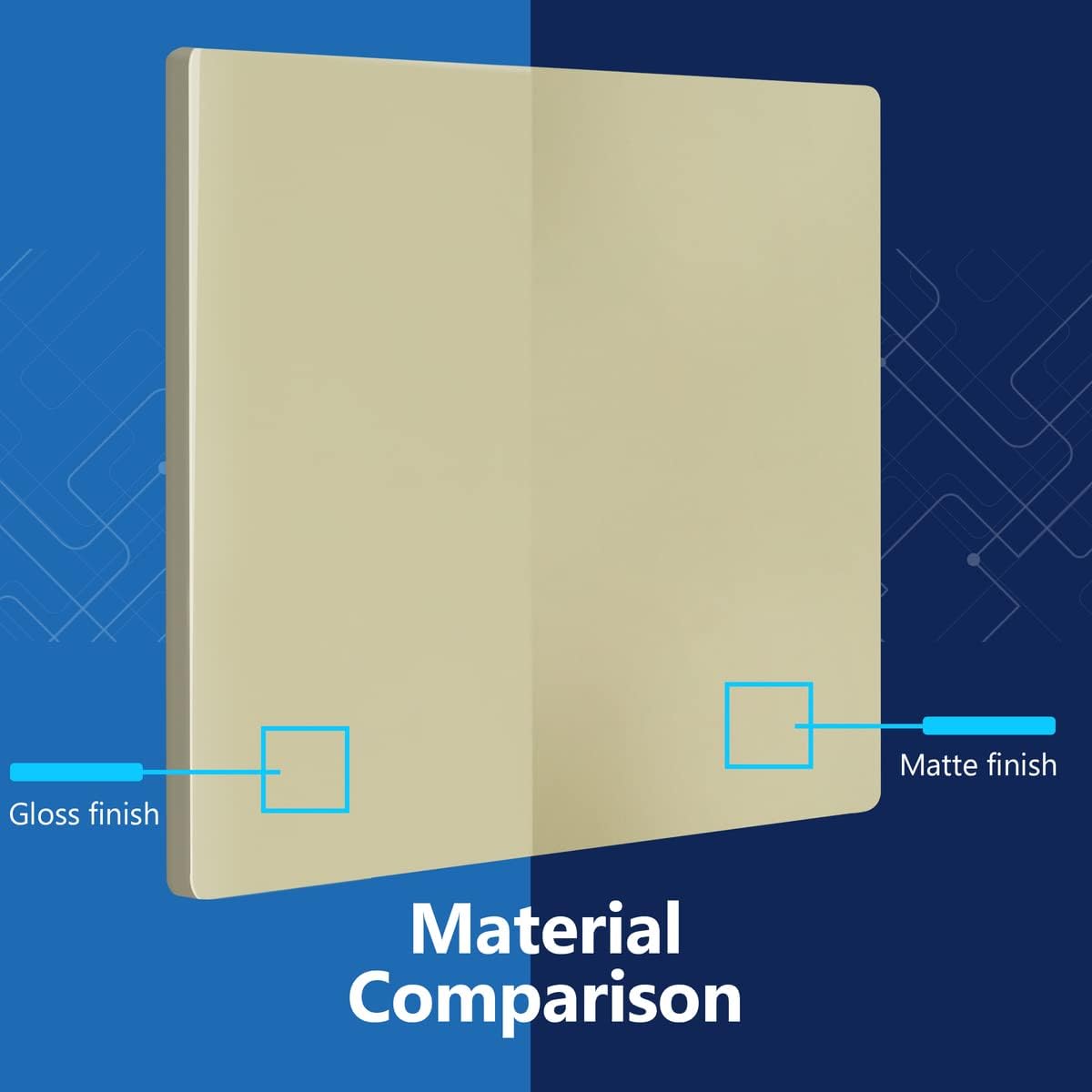 LIDER Double Blank Wall Plate, Screwless Design, Midsize, 2-Gang, 10-Pack | Temperature And Impact Resistant, Matte