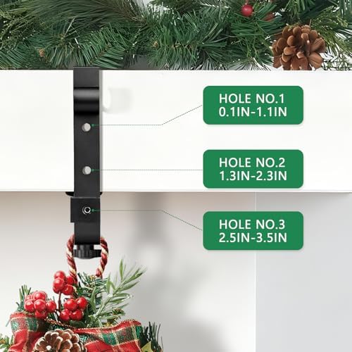 Stocking Hangers for Mantel,Adjustable Christmas Stocking Holder