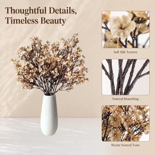 Mandy's 6 Bundles Artificial Champagne Baby’s Breath Flowers