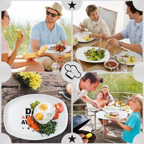 R HORSE Father Grill Platter Gift Dad BBQ Serving Tray Plate Dishes White Oval Serving Dishes Grandpa Daddy Christmas New Year Birthday Gift for Salads Desserts Charcuterie Outdoor Indoor Cooking