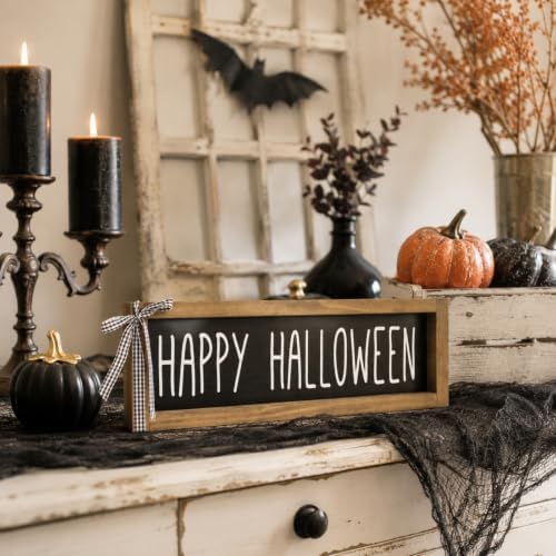 Happy Halloween Sign, Home Decor Indoor for Shelf Wall Table Desk