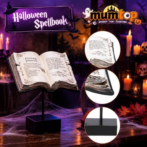 MUMTOP Halloween Vintage Book Figurines Indoor Antique Open Books Ornament