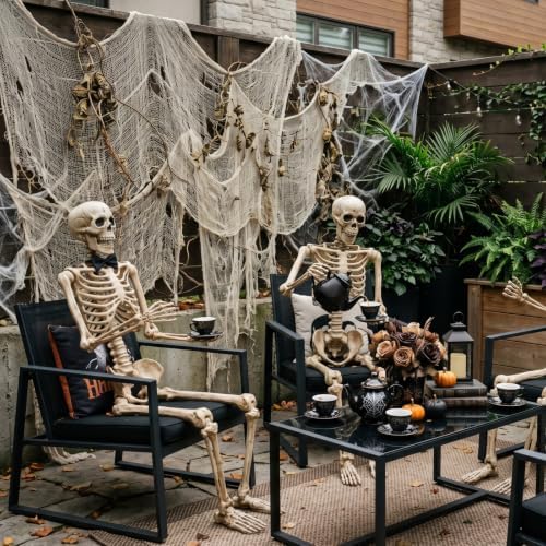 ZeeDix Halloween White Creepy Cloth 80 × 400 Inch Giant Spooky Cheesecloth Decoration Scary Gauze Cloth for Halloween Party Supplies Haunted Houses Outdoor Yard Home Wall Doorways Decor
