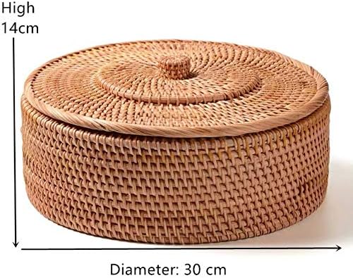 Hand-woven Basket Primary Colours Simple retro Rattan Storage Boxes / Large