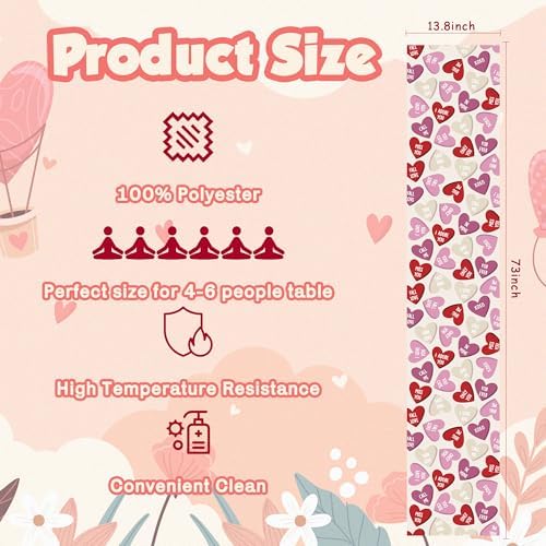 OHOME Valentines Day Decorations - Valentines Table Runner