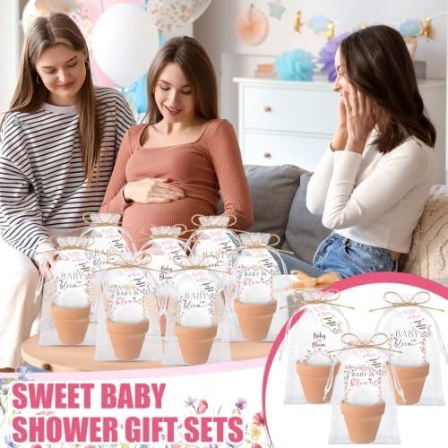 Reallnaive 24 Sets Baby Shower Party Favors Baby in Bloom Seed Packets