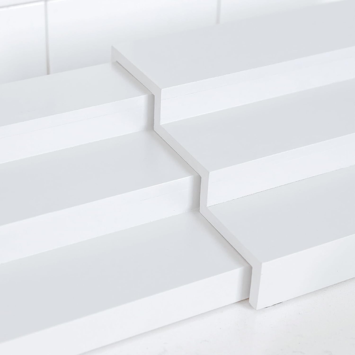 3-Tier Expandable Spice Rack Organizer, White | Fits 36 spice jars, pantry storage, non-slip feet
