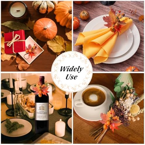 Fall Thanksgiving Napkins and Napkin Rings, Thanksgiving Table Decorations