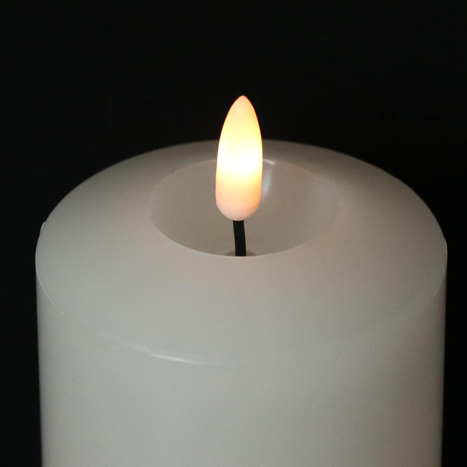 GenSwin Flameless LED Candles Battery Operated with Remote Timer White | Real Wax Pillar LED Votive Candles Warm Light