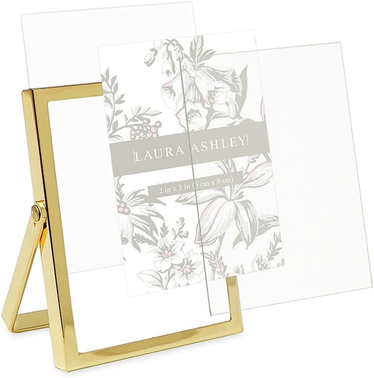 Flat Metal Picture Frame / 2 x 3 / Vertical / Gold