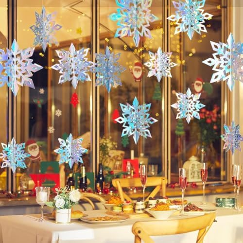 Christmas Hanging Snowflakes for Winter Wonderland Frozen Party Decorations