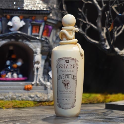 Cynkeyee Halloween Poison Bottles Resin Snake Witch Potion Decor