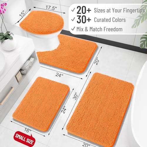 OLANLY Bathroom Rugs 36x24, Extra Soft Absorbent Chenille Bath Rugs