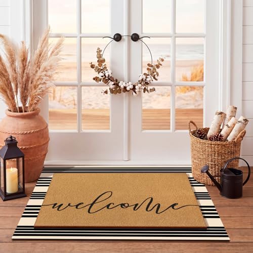 Tinideya 2 23.6 X 35.4 Inches Western Striped Brown Black