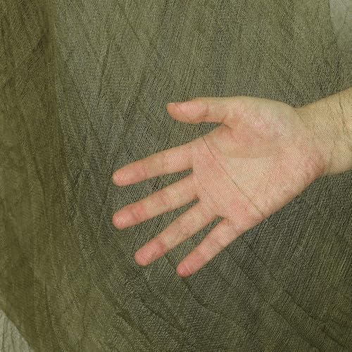 Whaline Halloween Olive Green Creepy Cloth 500 x 87 Inch Spooky Gauze Clothes Halloween Scary Decoration for Haunted Houses Party Supplies Indoor Outdoor