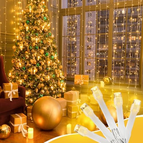 Outside LEDs Warm White LED String Lights – 70FT Transparent Wire, Waterproof & Connectable Christmas Tree Lights for Indoor Outdoor Holiday Décor