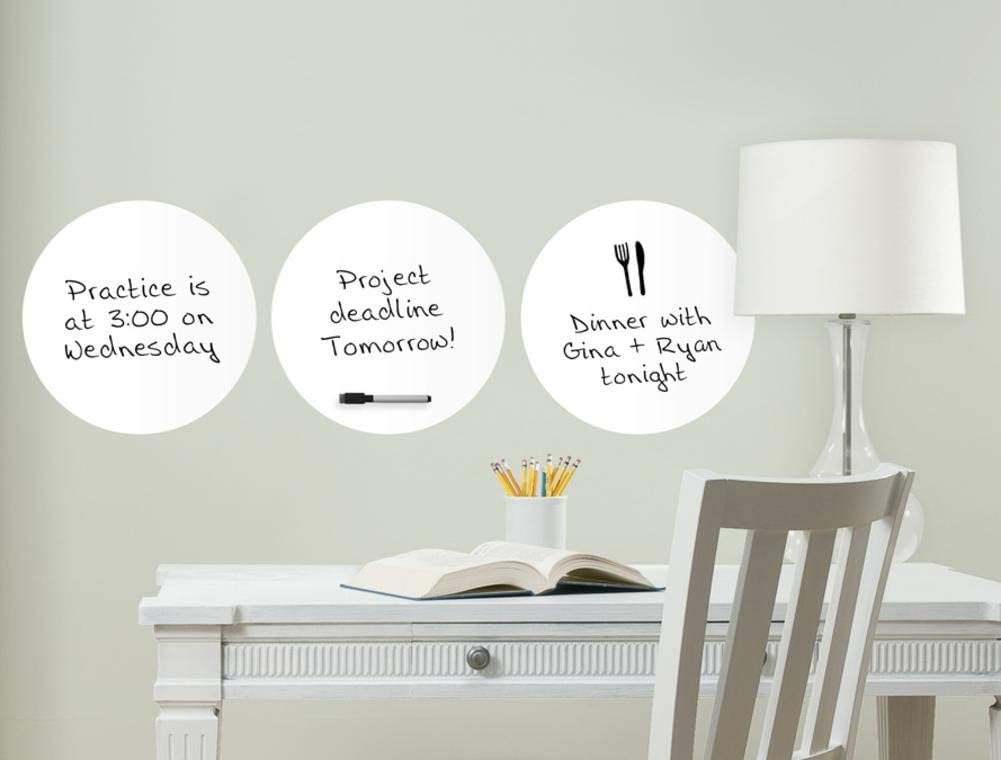 Wall Pops WPE0975 Ghost Dry Erase Dot Decals / White