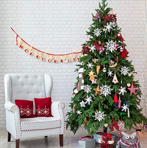 24PCS Hanging Snowflake Decorations Winter Wonderland Party Supplies