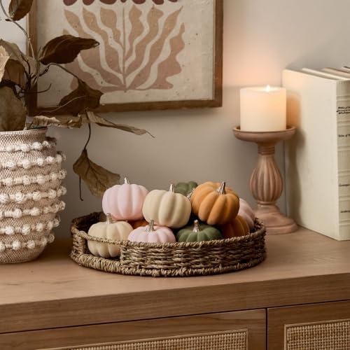 WDS WONDROUS Mini Fall Pumpkin Decor, Fake Decorations for Home, 12PCS