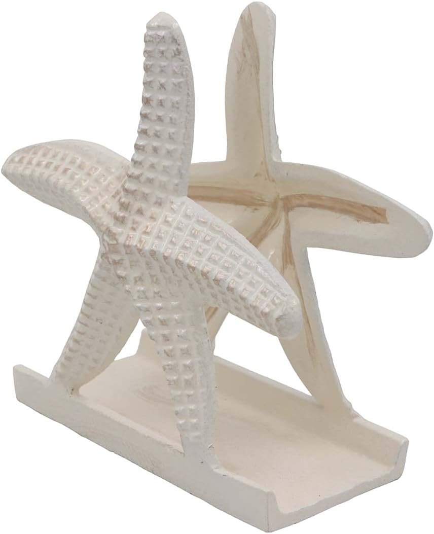 Nautical Napkin Holder / Starfish / Off-white