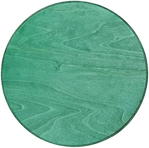 Elegant Designs HG2013-GBL Christmas Decorative 13.75'' Round Wood Serving Tray w/Handles, Green Believe