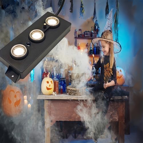 Halloween Party Mist Maker,Ultrasonic Water Pond Fountain Fogger Aluminum Atomizer Air Humidifier for and Rockery Fish Tank Vase Birdbath Deco