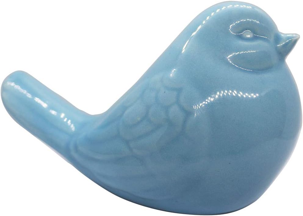 NEW Ceramic Bird Statue Figurine / Blue